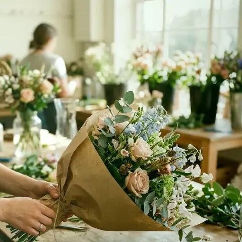Korn Fleece – Frische Blumen im Büro